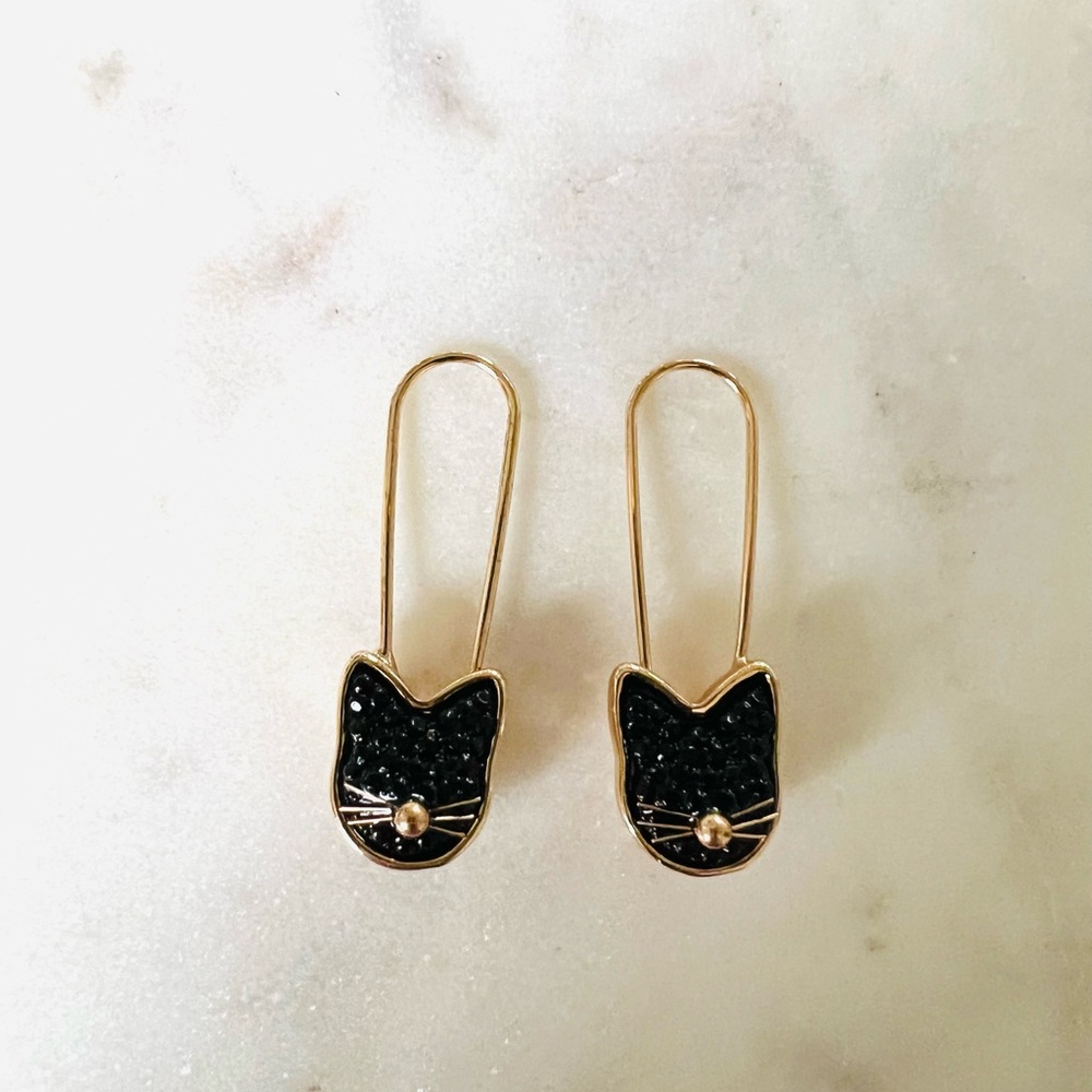 Black Cat Earrings